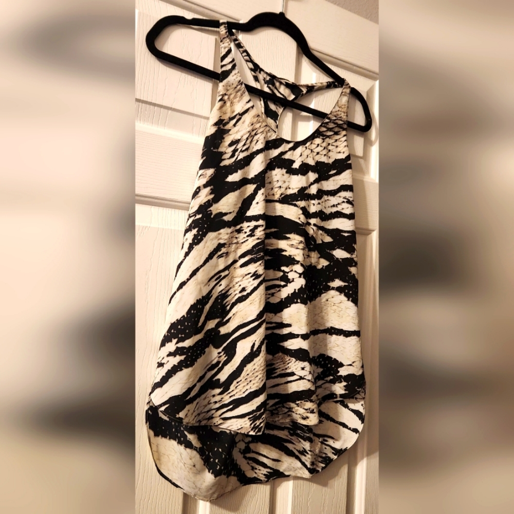 Snake print sleeveless top